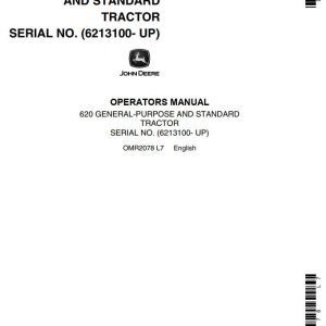 John Deere Standard Tractor 620 Operators Manual
