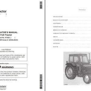 John Deere Tractor 1120 Operators Manual SV