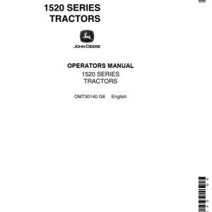 John Deere Tractors 1520 Series Operators Manual