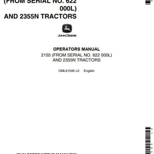 John Deere Tractors 2155 2355N Operators Manual