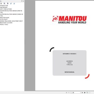 Manitou Gear Box Dana 318 Repair Manual 647526EN