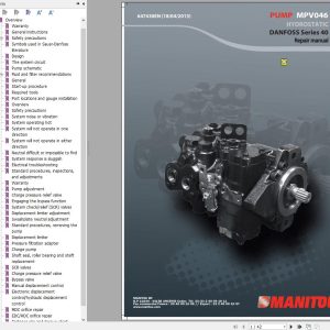 Manitou Pump Hydrostatic Danfoss MPV046 Series 40 Repair Manual 647430EN