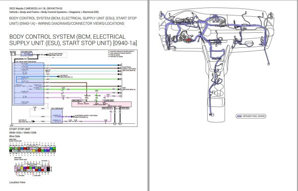 Mazda 2 2022 L4 1.5L Electrical Wiring Diagram 2