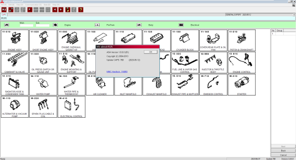 Mitsubishi MMC ASA Update 05.2023 General Europe USA Japan Spare Parts Catalog 3