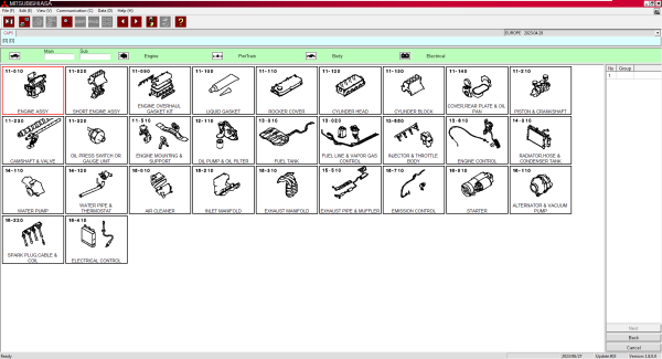 Mitsubishi MMC ASA Update 05.2023 General Europe USA Japan Spare Parts Catalog 4