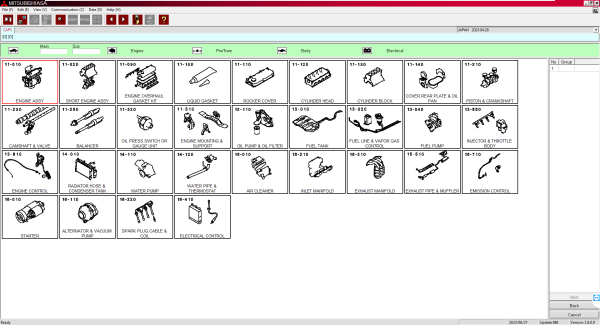 Mitsubishi MMC ASA Update 05.2023 General Europe USA Japan Spare Parts Catalog 5