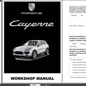 Porsche Cayenne Workshop Manual and Wiring Diagrams 1