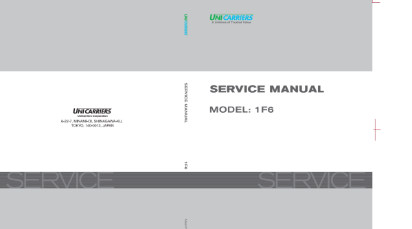 Unicarrier Forklift Claas I V Parts Catalog Service Manual 3
