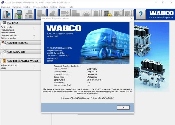 WABCO TOOLBOX PLUS 13.8.0.3 ECAS CAN2 v3.00 Remote Installation 1