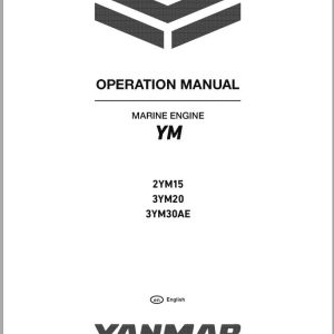 Yanmar Marine Engine 2YM15 3YM20 3YM30AE Operation Manual