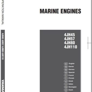 Yanmar Marine Engine 4JH45 to 4JH110 Operation Manual