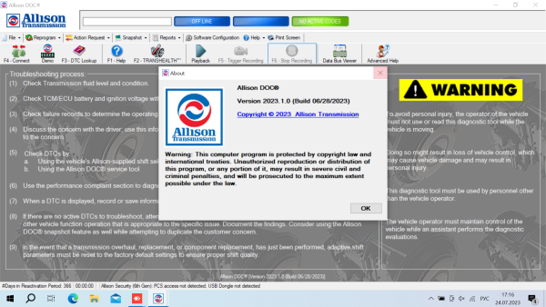 Allison DOC 2023 v1 Remote Installation