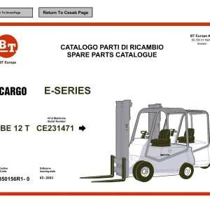 BT Forklift CBE12T Parts Catalog IT EN