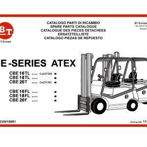 BT Forklift CBE16TL to CBE20F Parts Catalog IT EN FR DE ES