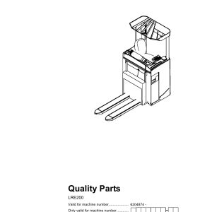 BT Forklift LRE200 Parts Catalog