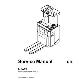 BT Forklift LRE200 Service Manual