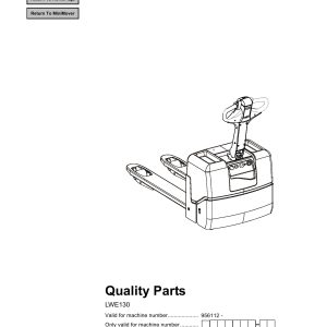 BT Forklift LWE130 Parts Catalog EN SV DE FR