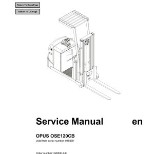 BT Forklift OPUS OSE120CB Service Manual