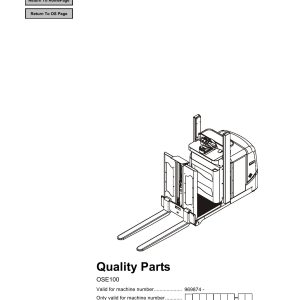 BT Forklift OSE100 Parts Catalog EN SV DE FR