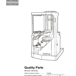 BT Forklift RR M16 RR M16C Parts Catalog