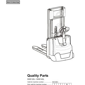 BT Forklift SWE120L SWE140L Parts Catalog