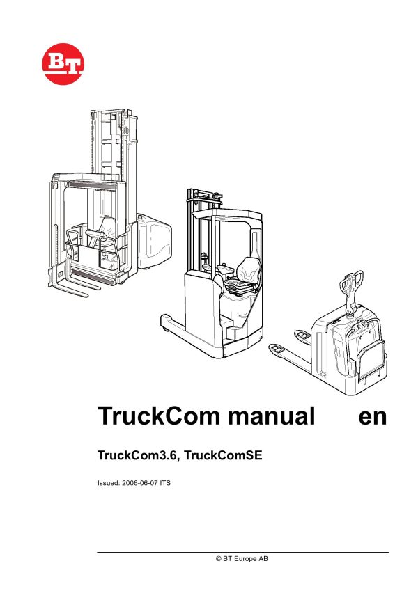 BT Forklift TruckCom3.6 TruckComSE TruckCom Manual