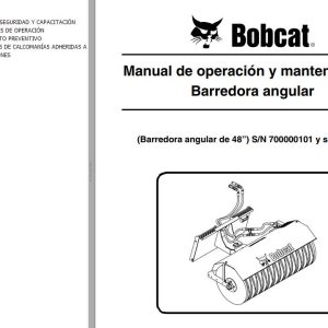 Bobcat Angle Sweeper 48 Operation Maintenance Manual 6901268 ES