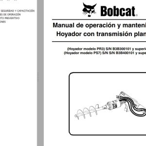 Bobcat Auger PR3 PS7 Operation Maintenance Manual 6990974 ES