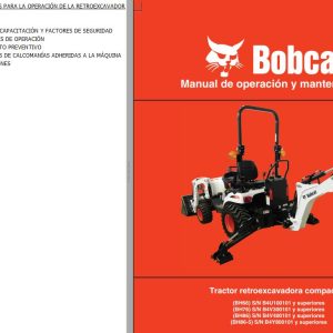 Bobcat BH66 BH76 BH86 BH86 5 Operation Maintenance Manual 7376988 ES