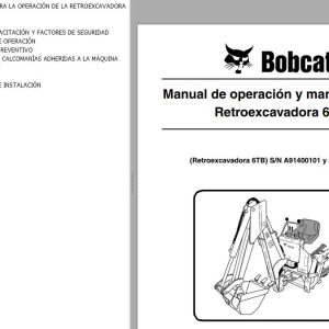 Bobcat Backhoe 6TB Operation Maintenance Manual 6986708 ES