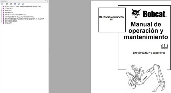 Bobcat Backhoe 811 Operation Maintenance Manual ES