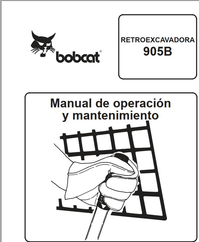 Bobcat Backhoe 905B Operation Maintenance Manual 6566554 ES