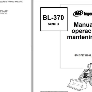 Bobcat Backhoe Loader BL370 Series B Operation Maintenance Manual 6902604 ES