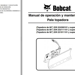 Bobcat Blade Dozer 68 80 90 Operation Maintenance Manual 6900819 ES