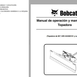 Bobcat Blade Dozer 96 Operation Maintenance Manual 6903167 ES