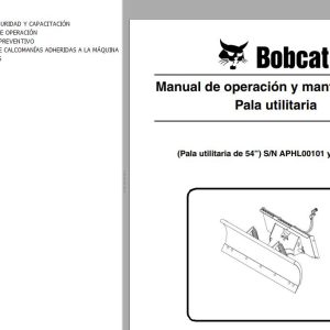 Bobcat Blade Utility 54 Operation Maintenance Manual 6990065 ES