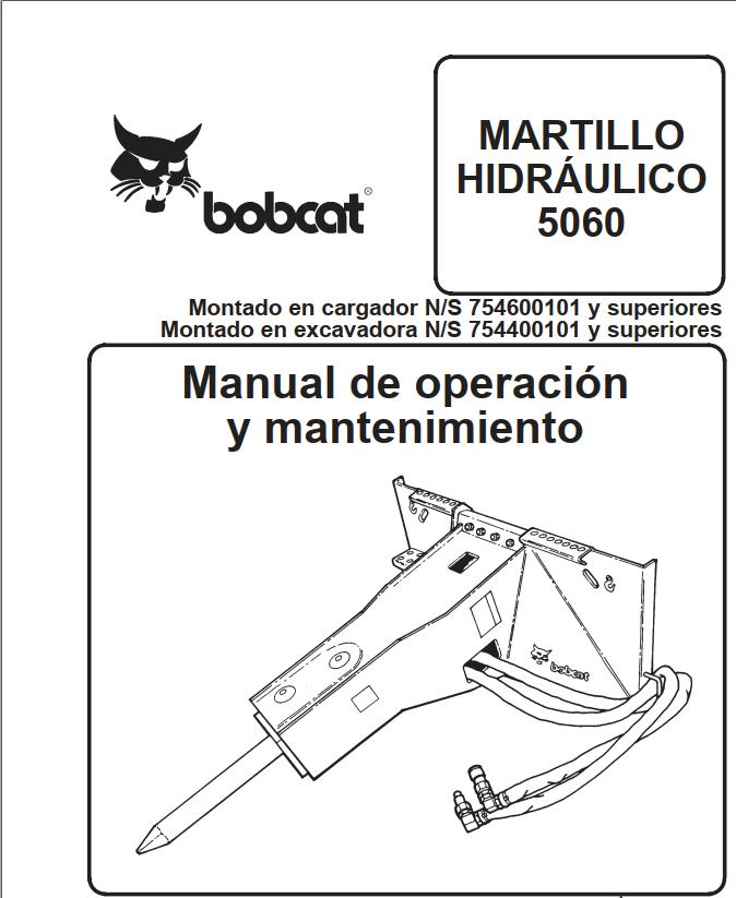 Bobcat Breaker 5060 Operation Maintenance Manual 6900775 ES