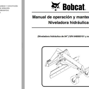 Bobcat Bulldozer 84 Operation Maintenance Manual 6901233 ES