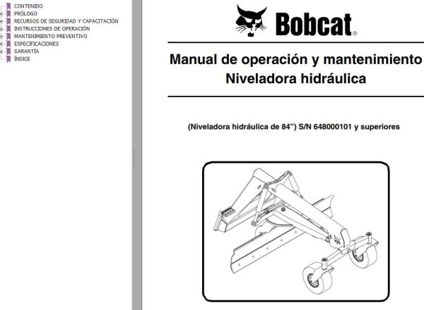 Bobcat Bulldozer 84 Operation Maintenance Manual 6901233 ES