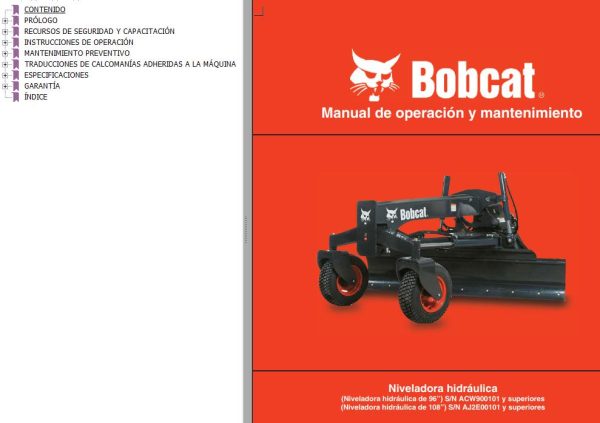 Bobcat Bulldozer 96 108 Operation Maintenance Manual 6987368 ES
