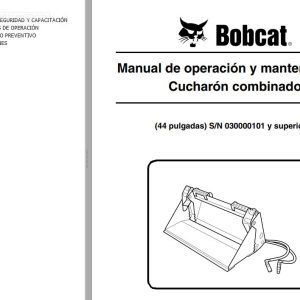 Bobcat Combination Bucket 44 Operation Maintenance Manual 6902572 ES