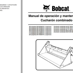 Bobcat Combination Bucket 60 to 84 Operation Maintenance Manual 6902659 ES