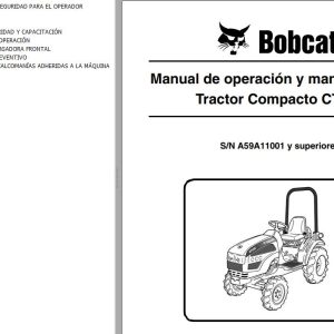 Bobcat Compact Tractor CT120 Operation Maintenance Manual 6986522 ES