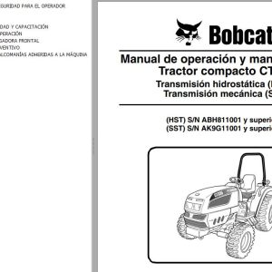 Bobcat Compact Tractor CT335 Operation Maintenance Manual 6987071 ES