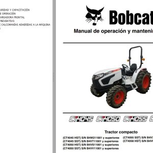 Bobcat Compact Tractor CT4045 CT4050 CT4055 CT4058 Operation Maintenance Manual 7372752 ES