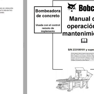 Bobcat Concrete Pump Operation Maintenance Manual ES