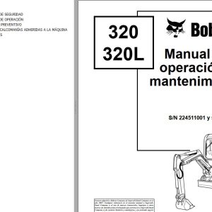 Bobcat Excavator 320 320L Operation Maintenance Manual 6903817 ES