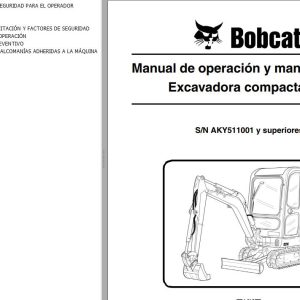 Bobcat Excavator 324 Operation Maintenance Manual 6989592 ES