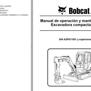 Bobcat Excavator 329 Operation Maintenance Manual ES