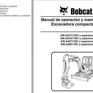 Bobcat Excavator 430 Operation Maintenance Manual ES
